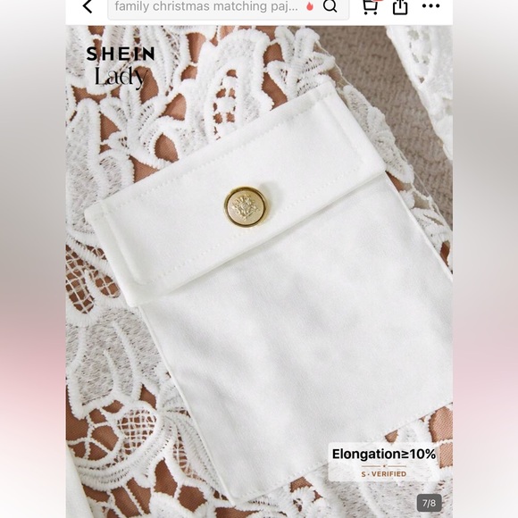 Elegant White Lace Button-Down Dress - Picture 10 of 10